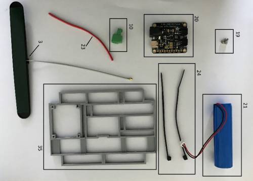 Materials needed for the sensor installation of the SMN.