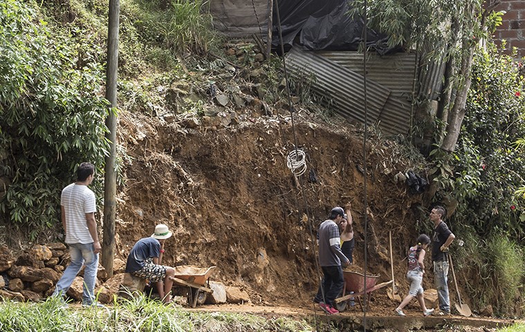 Informal settlement on the slopes of Medellín. © Department of Landscape Architecture and Design,  Leibniz University Hannover, Marcus Hanke