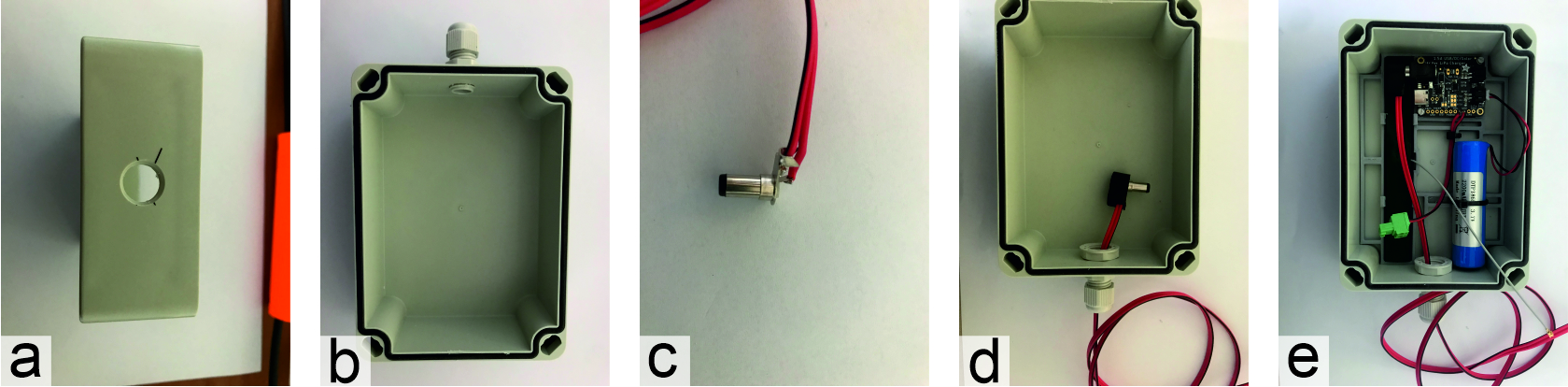 Assembly steps to prepare the external solar panel.